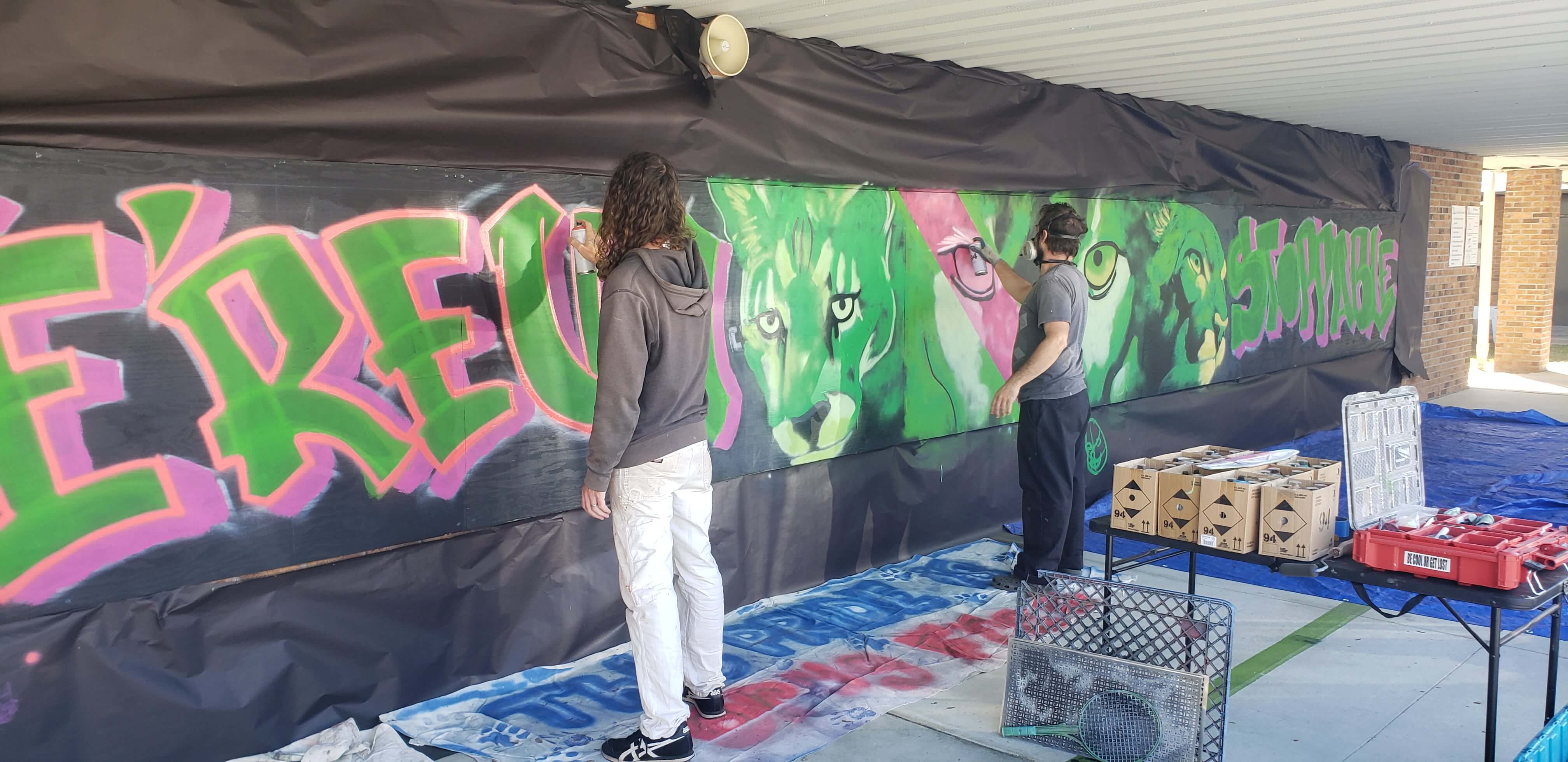 Emerald Shores Elementary School Mural by Drake Arnold & Andrew Raymond