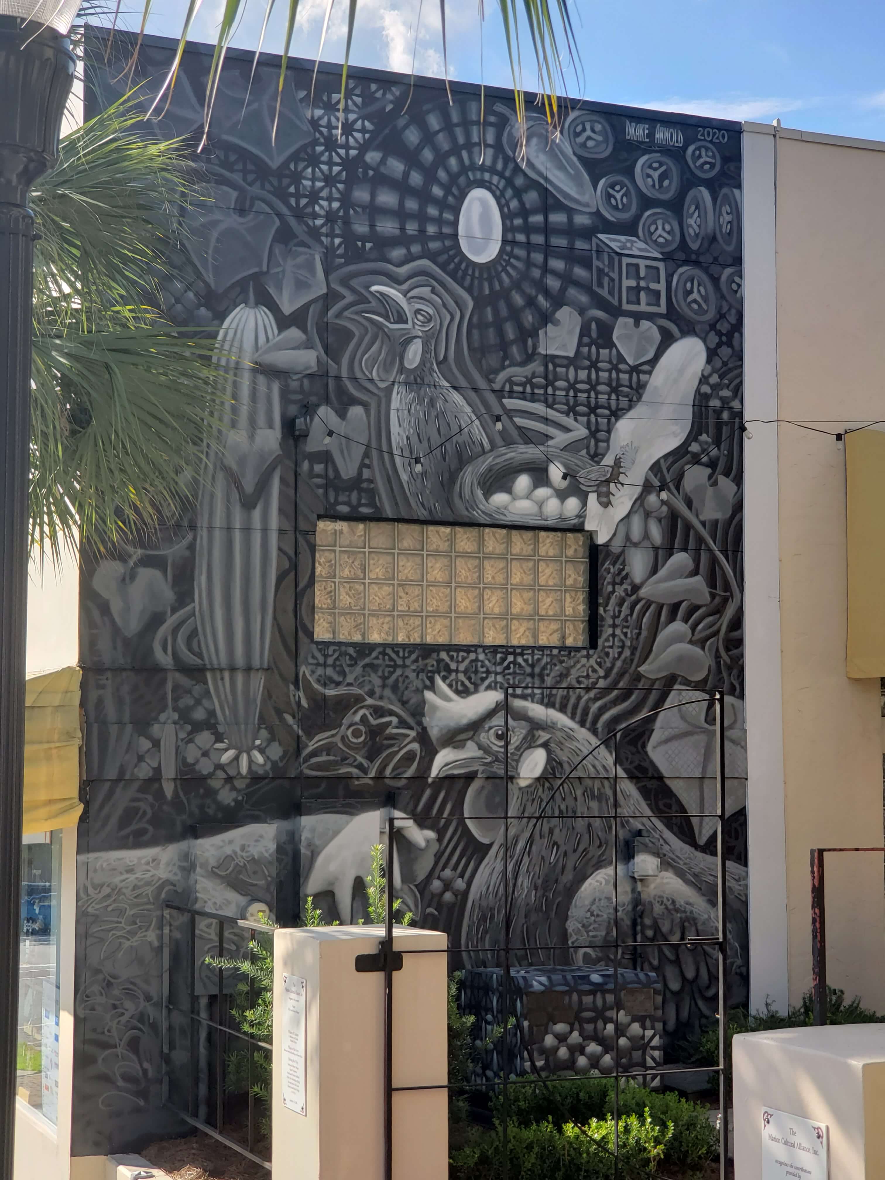 Mural by Drake Arnold at the Marion Cultural Alliance