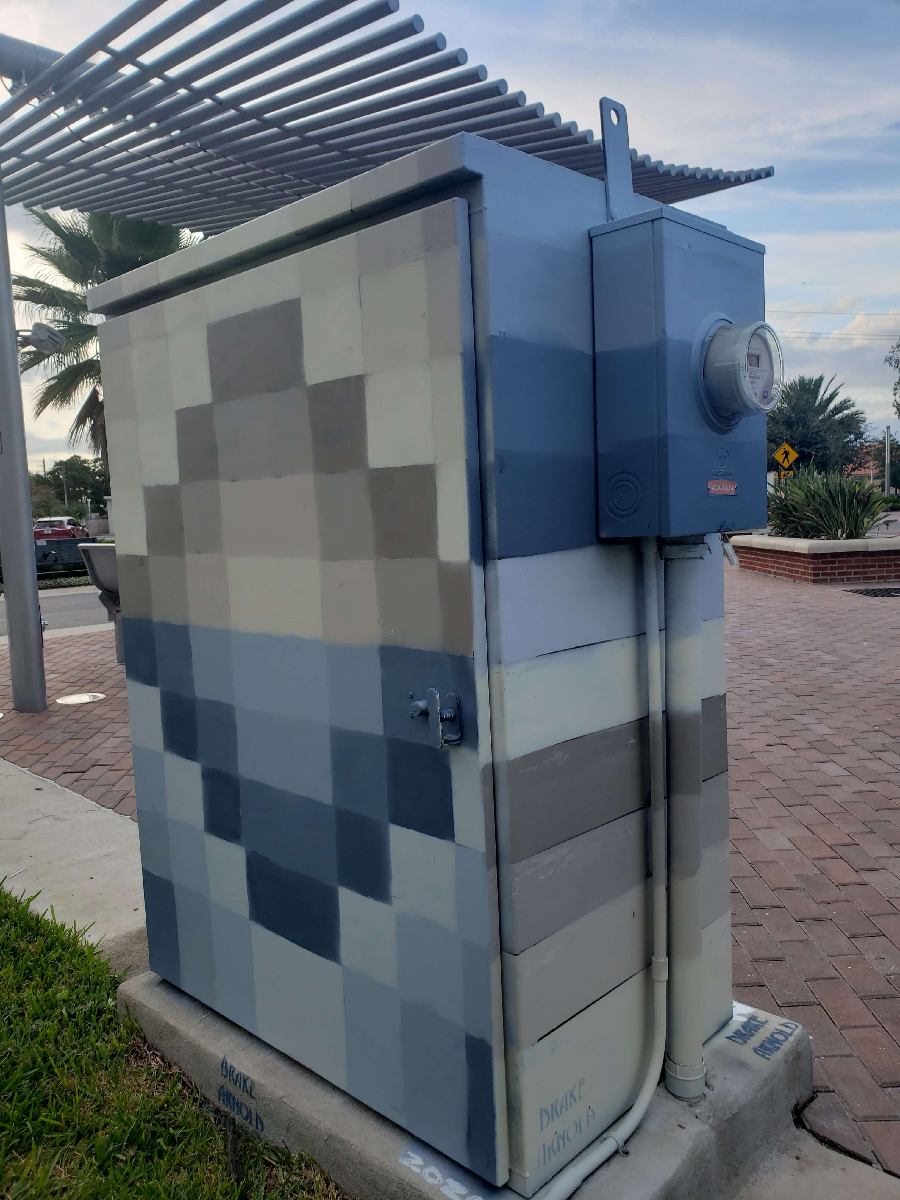 Drake Arnold Mural on Transformer Cabinet in Downtown Winter Haven